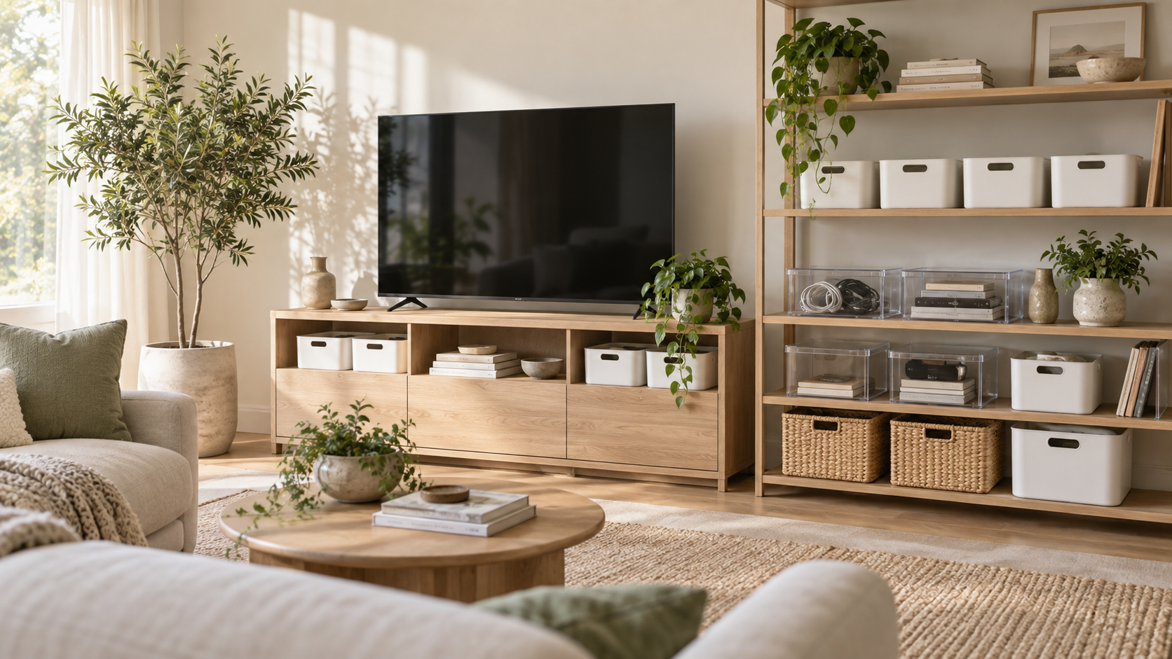 Living Room home organization solution
