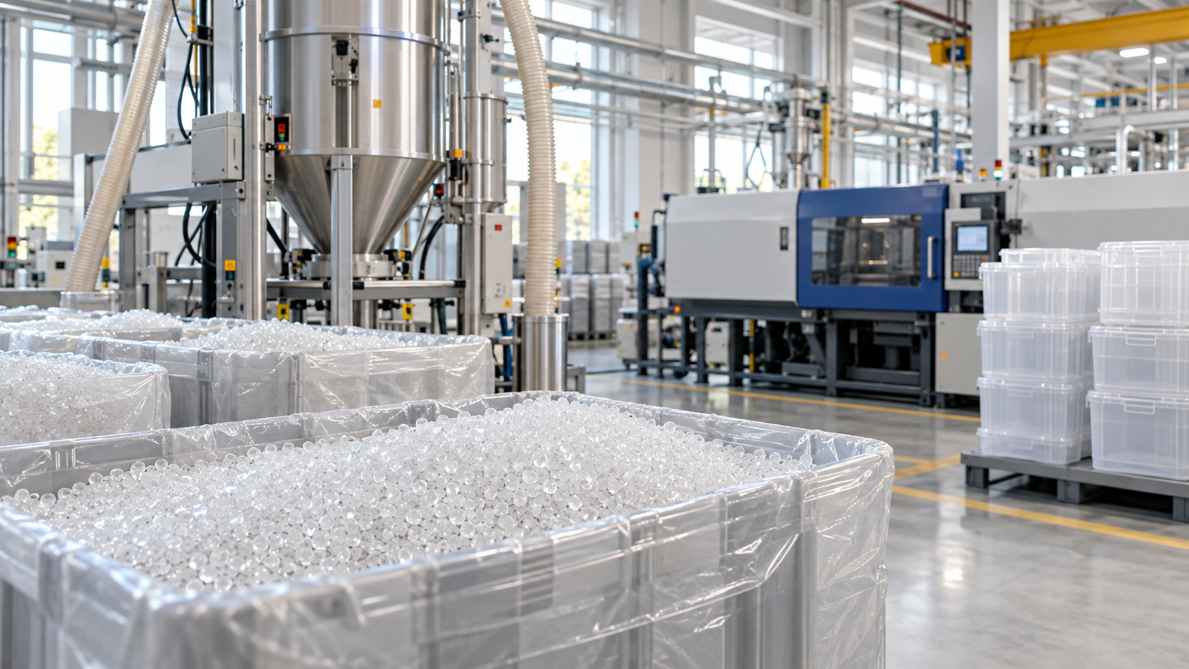 Illustrative material preparation for plastic storage products